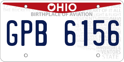 OH license plate GPB6156