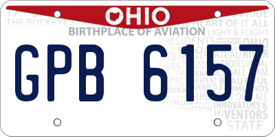 OH license plate GPB6157