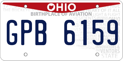 OH license plate GPB6159