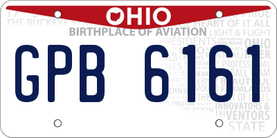 OH license plate GPB6161