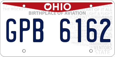 OH license plate GPB6162