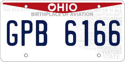 OH license plate GPB6166