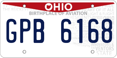 OH license plate GPB6168