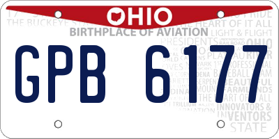 OH license plate GPB6177
