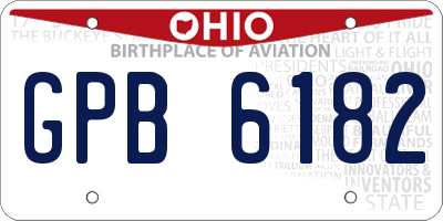 OH license plate GPB6182