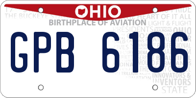 OH license plate GPB6186