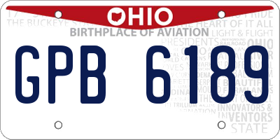 OH license plate GPB6189