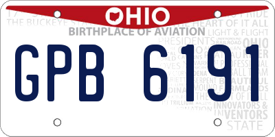 OH license plate GPB6191