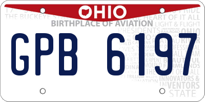 OH license plate GPB6197