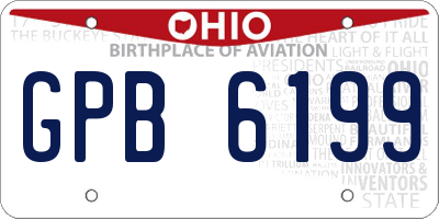 OH license plate GPB6199
