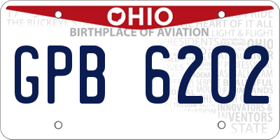OH license plate GPB6202