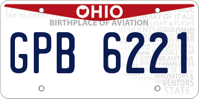 OH license plate GPB6221