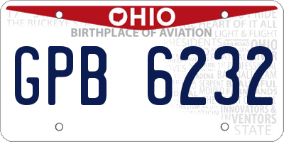 OH license plate GPB6232
