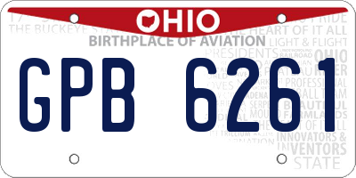 OH license plate GPB6261