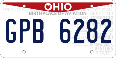 OH license plate GPB6282