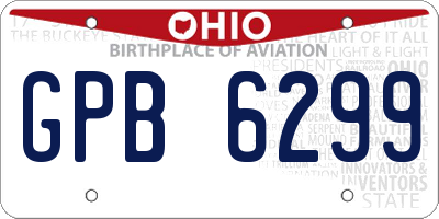 OH license plate GPB6299