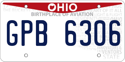 OH license plate GPB6306
