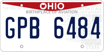 OH license plate GPB6484