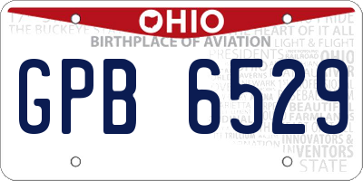 OH license plate GPB6529