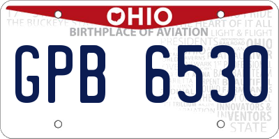 OH license plate GPB6530