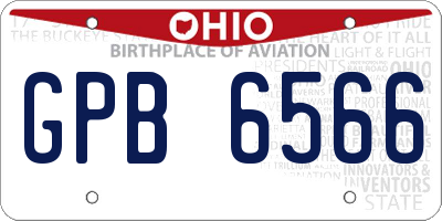 OH license plate GPB6566
