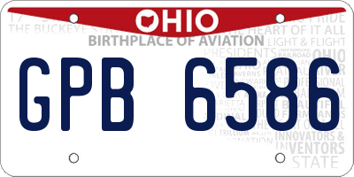 OH license plate GPB6586