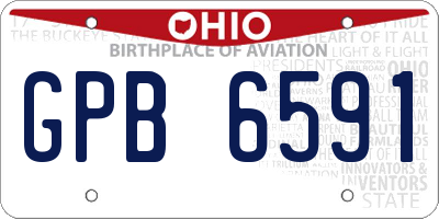 OH license plate GPB6591