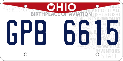 OH license plate GPB6615