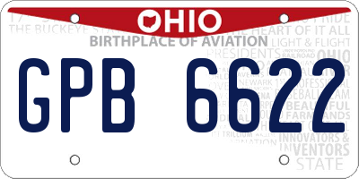 OH license plate GPB6622