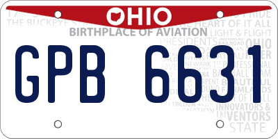 OH license plate GPB6631