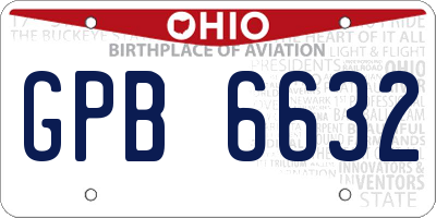 OH license plate GPB6632