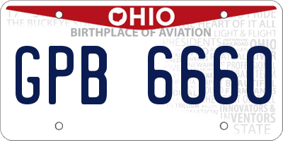 OH license plate GPB6660