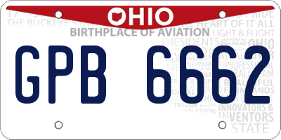 OH license plate GPB6662