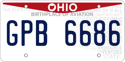 OH license plate GPB6686