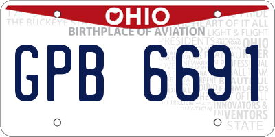 OH license plate GPB6691