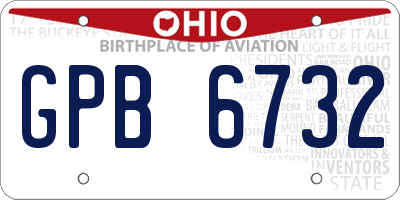 OH license plate GPB6732