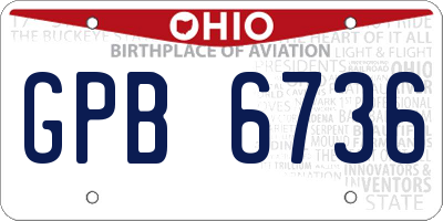 OH license plate GPB6736