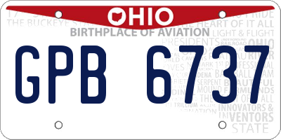 OH license plate GPB6737
