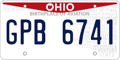 OH license plate GPB6741