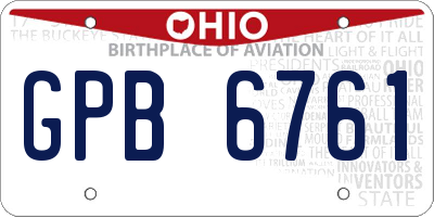 OH license plate GPB6761