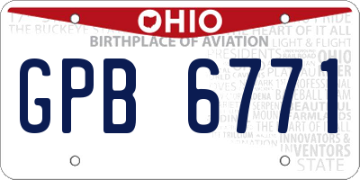 OH license plate GPB6771