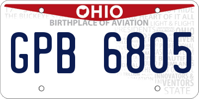 OH license plate GPB6805