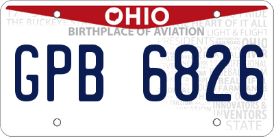OH license plate GPB6826