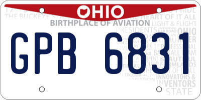 OH license plate GPB6831