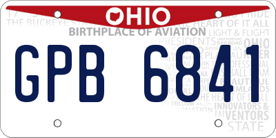 OH license plate GPB6841