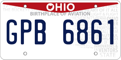 OH license plate GPB6861