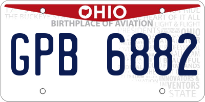 OH license plate GPB6882