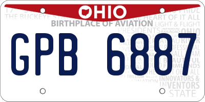 OH license plate GPB6887