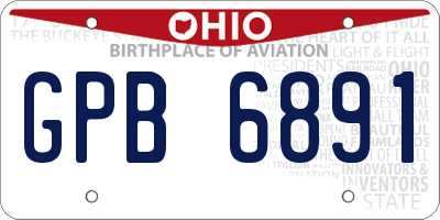 OH license plate GPB6891