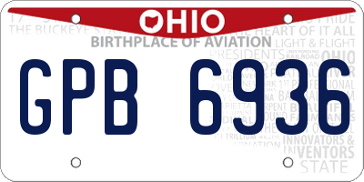 OH license plate GPB6936
